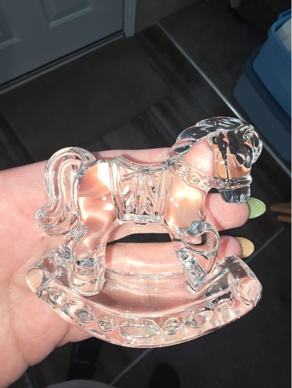 Vintage Princess House. Crystal Treasures. 24% Lead Crystal Rocking Horse